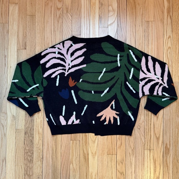 Anthropologie Bel Kazan Wool Blend Floral Print Cardigan - Picture 8 of 16